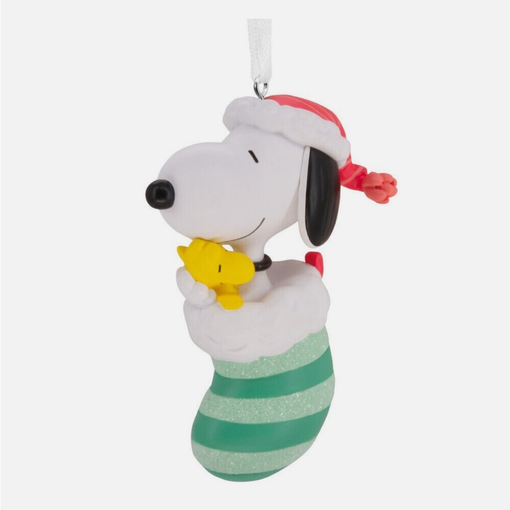 Snoopy and Woodstock nwt hallmark peanuts Christmas Stocking Ornament